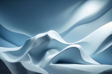 Obraz premium abstract background with blue waves and curves