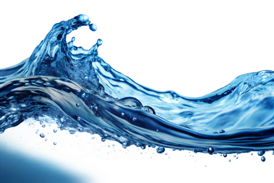 water splash isolated on white