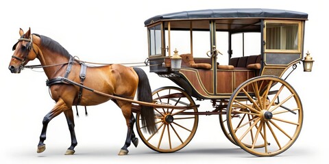 Horse-drawn Carriage and Horse