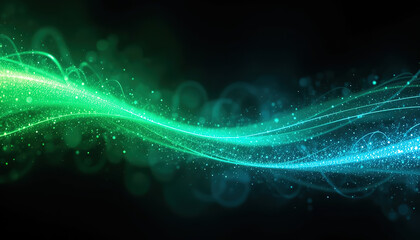 Fototapeta premium Black dark blue green emerald petrol teal lime yellow white abstract background. Color gradient ombre blend. Line stripe. Bright light flash glow glitter neon metallic. Noise grain mesh. Christmas