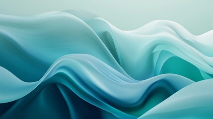 Smooth Abstract Gradient Background with Blue and Teal Waves, Modern Ripple Effect for Calming Aesthetic Designs, Perfect for Websites, Ads, and Creative Projects