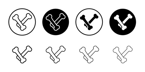 Bones icon flat and simple set design