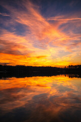 sunset on the lake