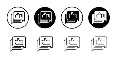 Feedback icon flat and simple set design