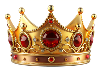 golden crown isolated on white