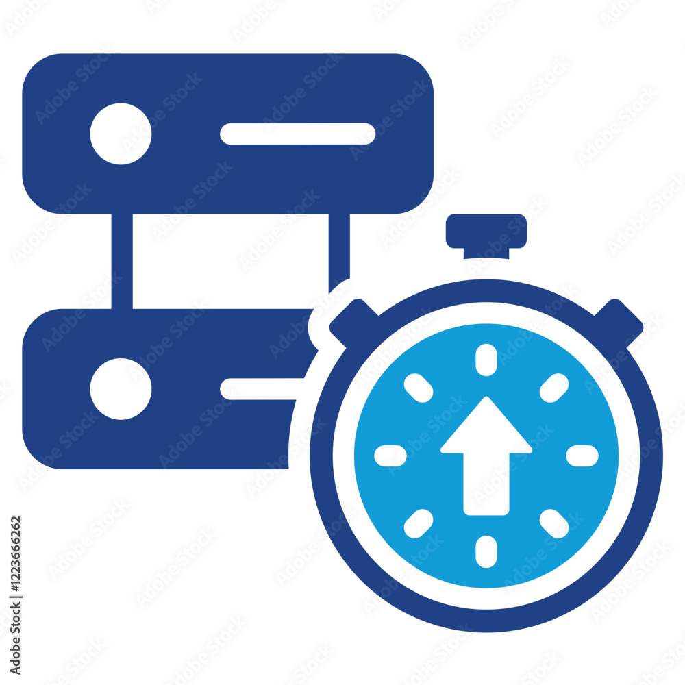 Poster efficient data center dual tone icon