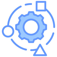 Adaptive System Lineal Blue Icon
