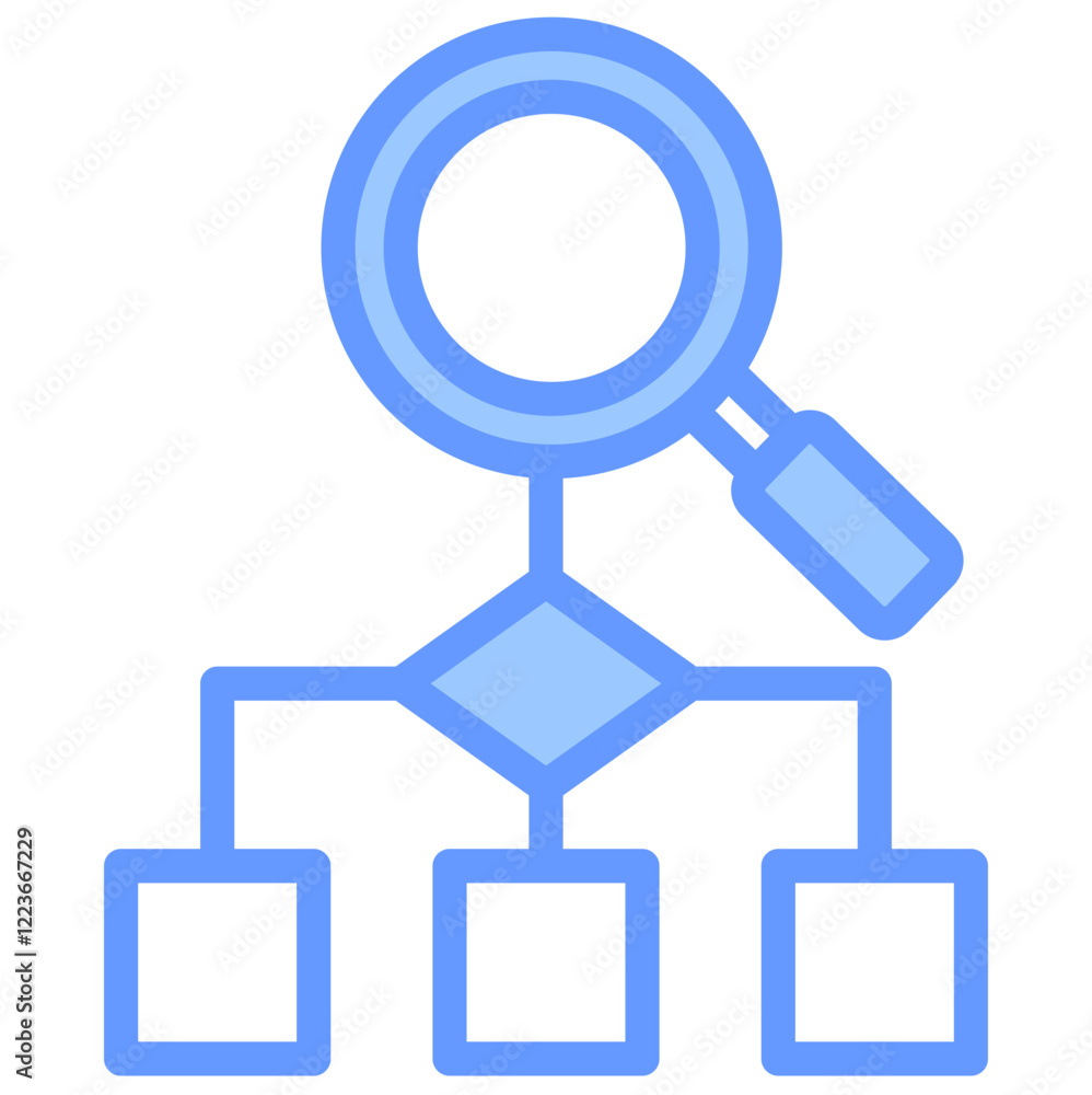 Aufkleber Predictive Algorithm Lineal Blue Icon
