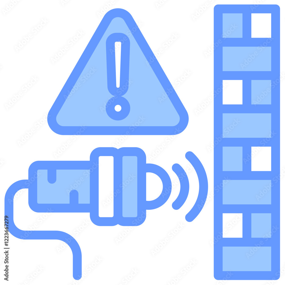 Poster proximity sensor lineal blue icon