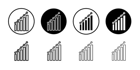 Statistics icon flat and simple set design