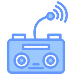 Remote Control Lineal Blue Icon