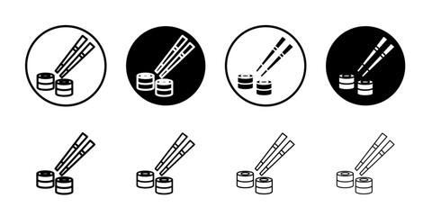 Sushi icon flat and simple set design