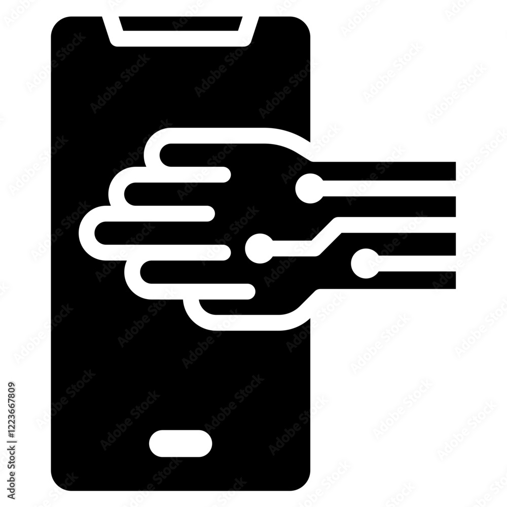 Poster Gesture Based Input Solid Black Icon