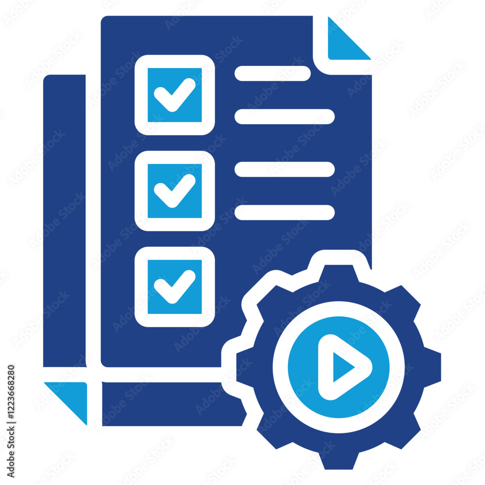 Poster Task Automation Dual Tone Icon