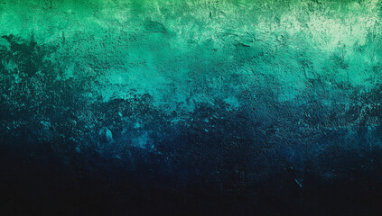 Abstract background with blue and green gradient, grainy texture and space for text. Dark gradient background with minimalist, flat design aesthetic.