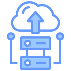 Fototapeta premium Workload Scaling Lineal Blue Icon