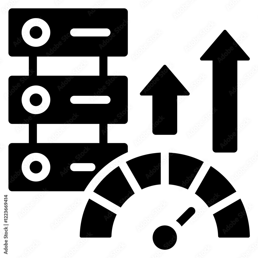 Poster resource optimization solid black icon