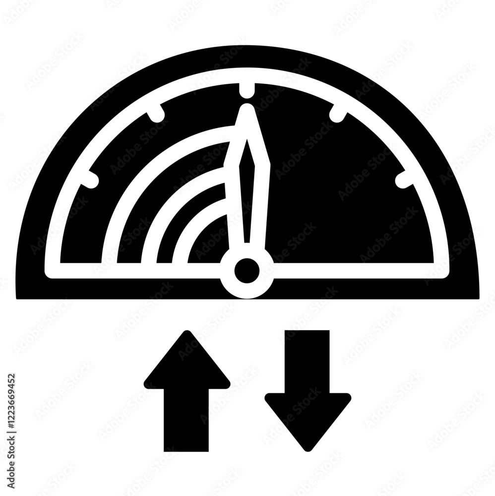 Poster network latency solid black icon