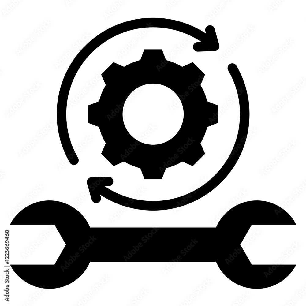 Poster automation tool solid black icon