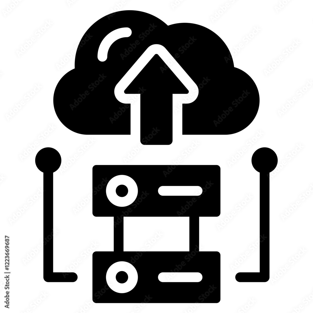 Poster workload scaling solid black icon
