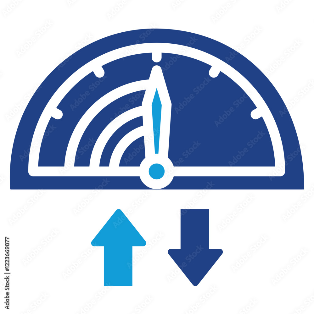 Poster network latency dual tone icon