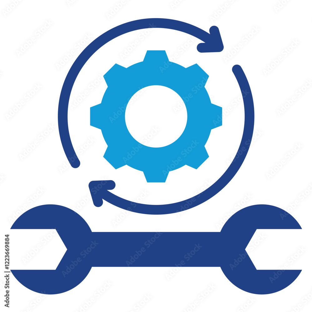 Poster automation tool dual tone icon