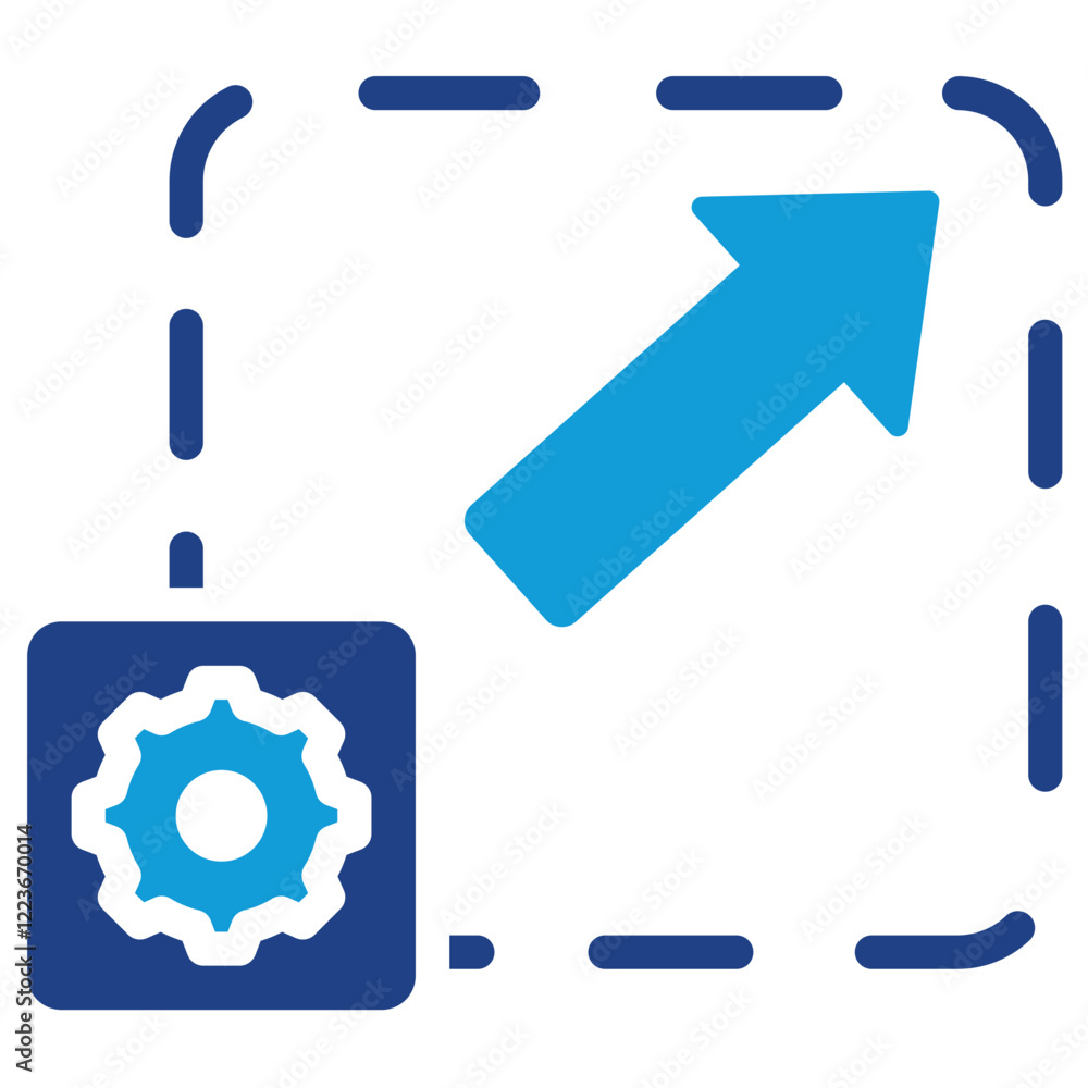 Aufkleber scalable architecture dual tone icon