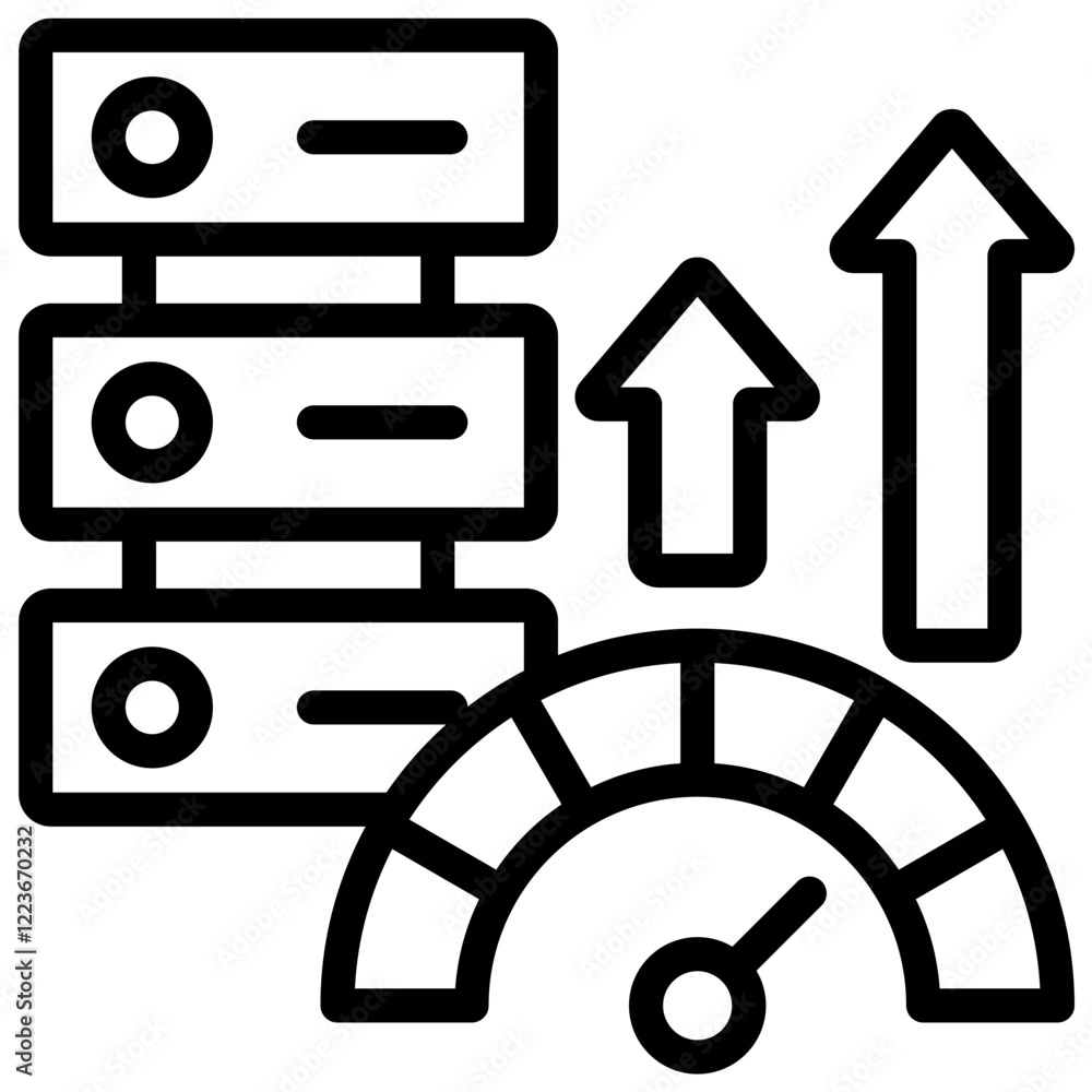 Poster resource optimization outline icon