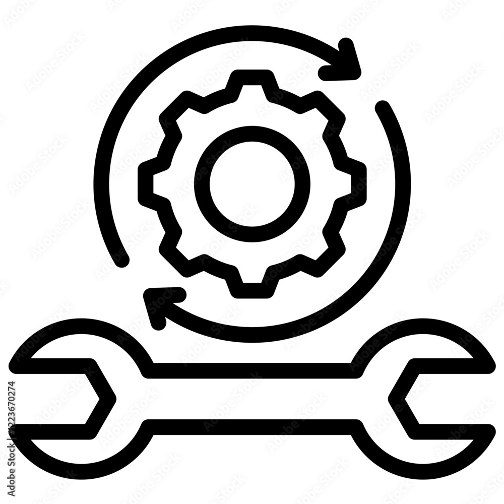 Poster automation tool outline icon