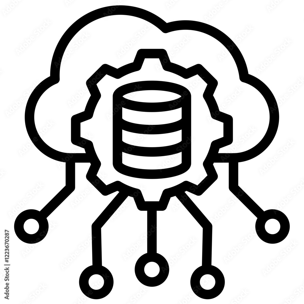 Poster Software Defined Storage Outline Icon