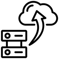 Cloud Migration Outline Icon