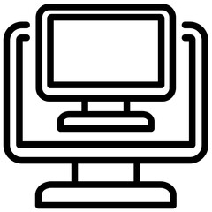Virtual Desktop Outline Icon