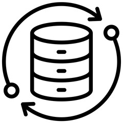 Data Synchronization Outline Icon