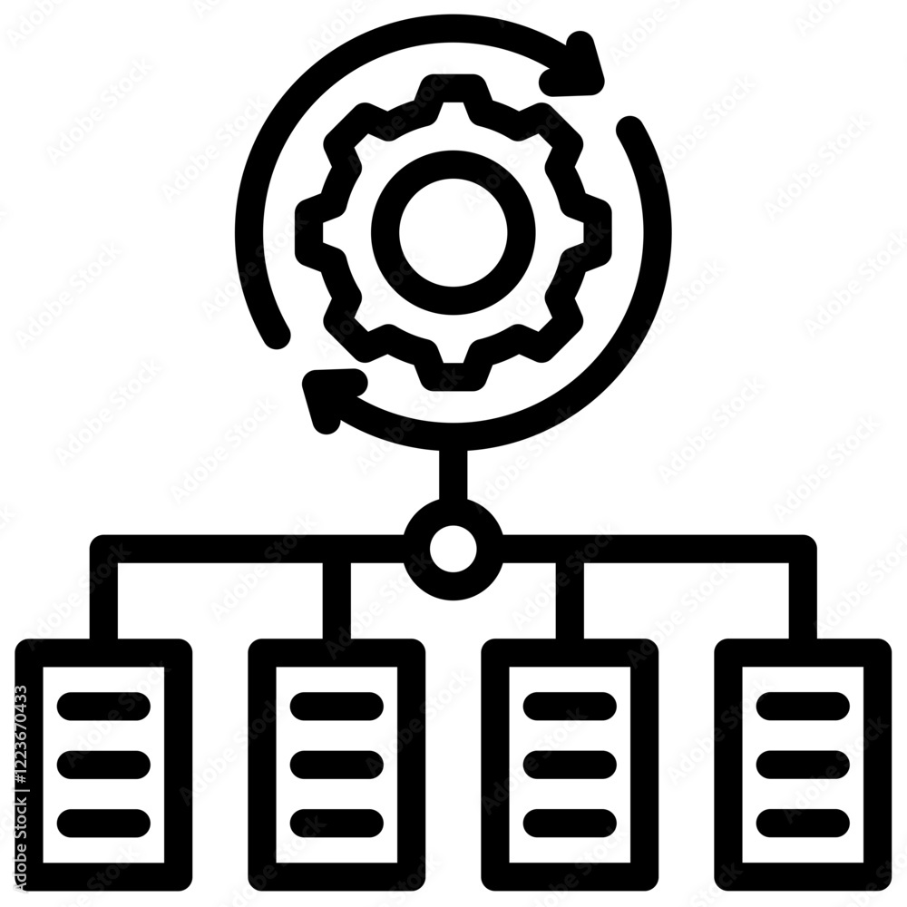 Poster Workload Optimization Outline Icon