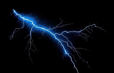 lightning in the night sky 
