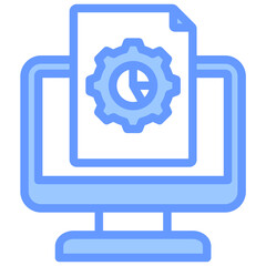 Data Driven Lineal Blue Icon