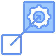 Scalability Lineal Blue Icon