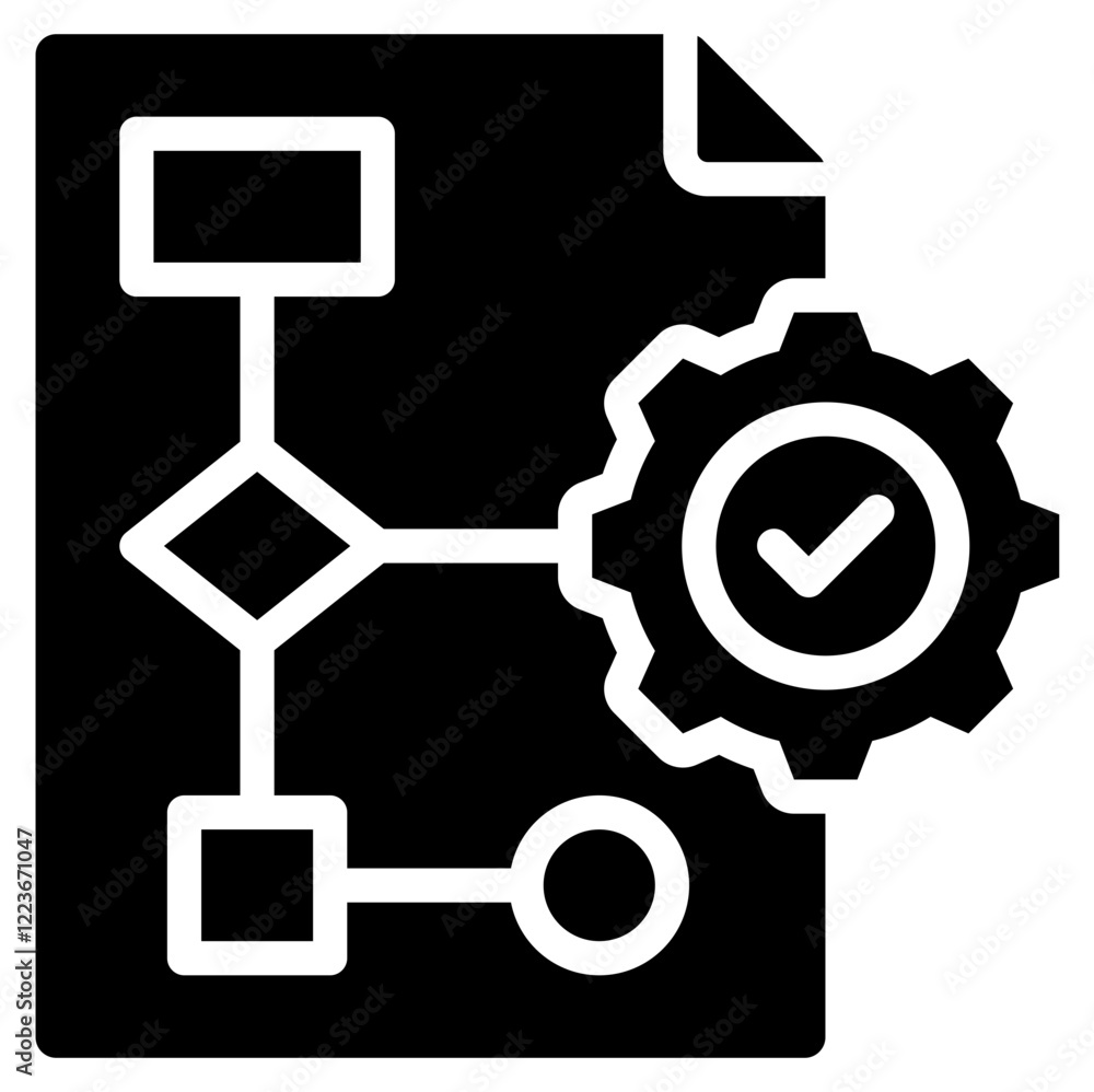Aufkleber workflow optimization solid black icon