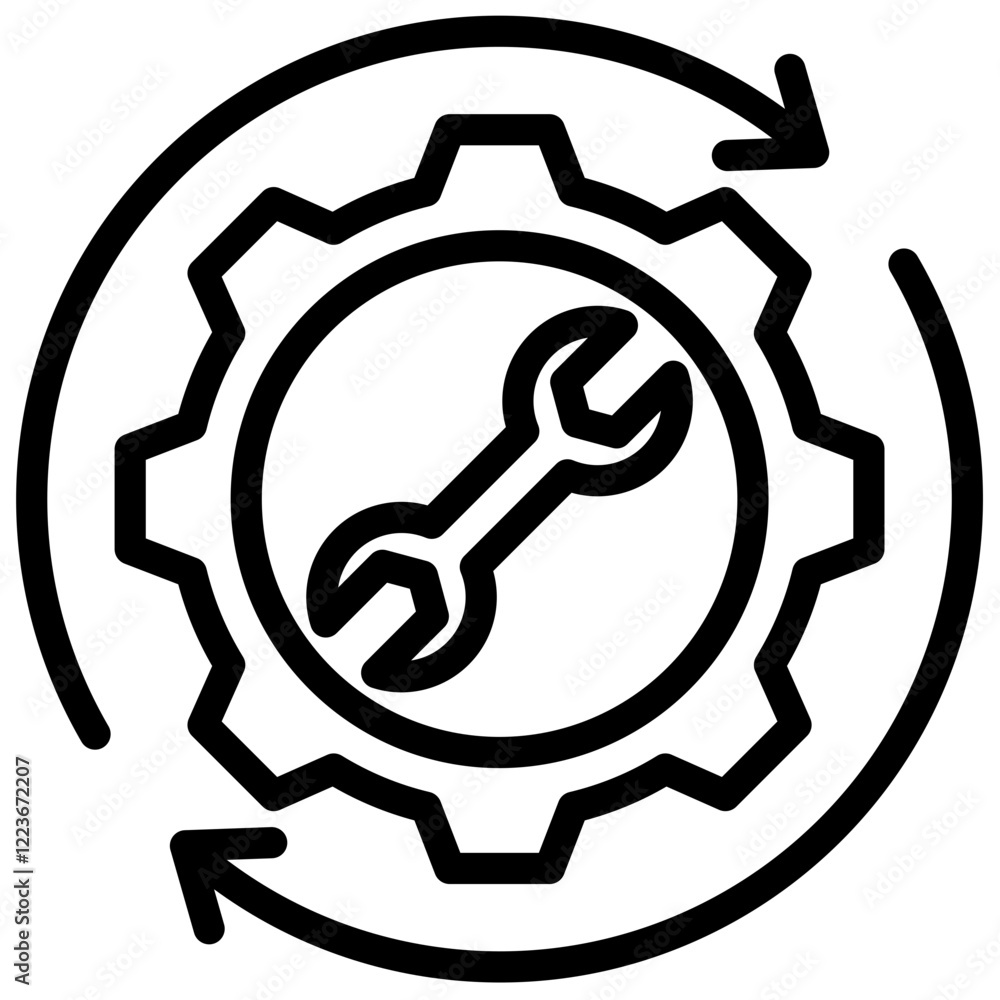 Poster automation tool outline icon