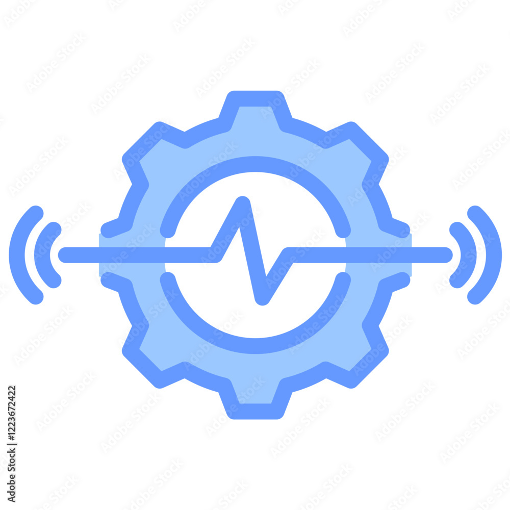 Poster advanced sensor lineal blue icon