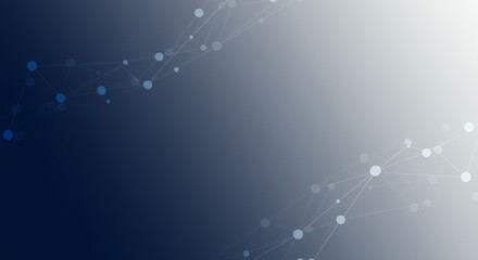 Abstract Network Connection Background with Gradient Blue and White