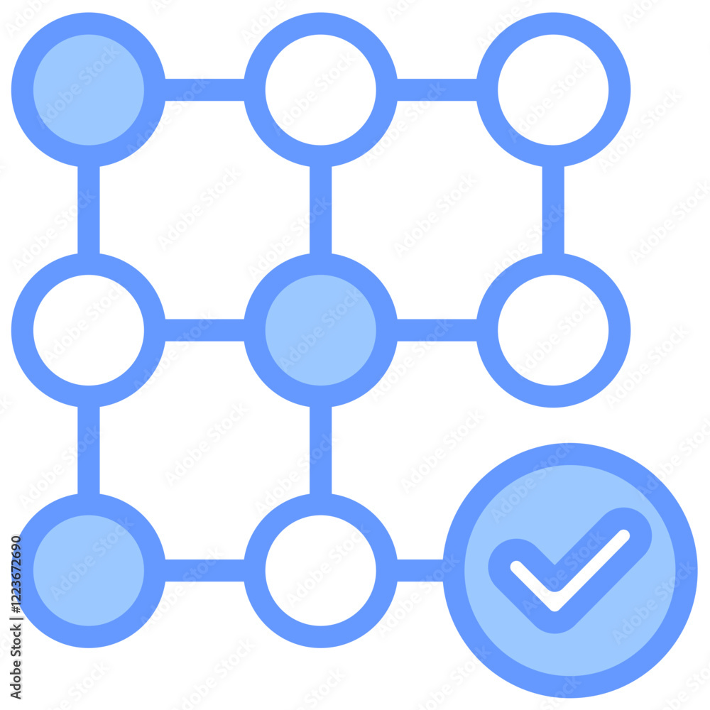 Poster Intelligent Algorithm Lineal Blue Icon