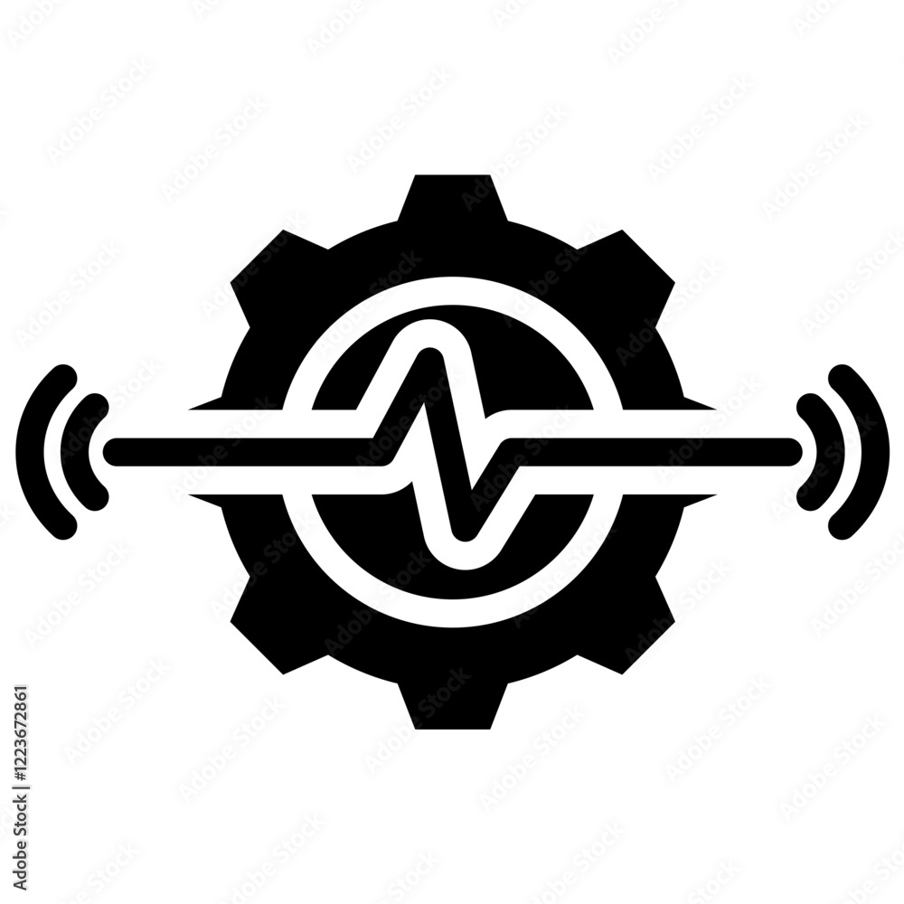 Poster advanced sensor solid black icon