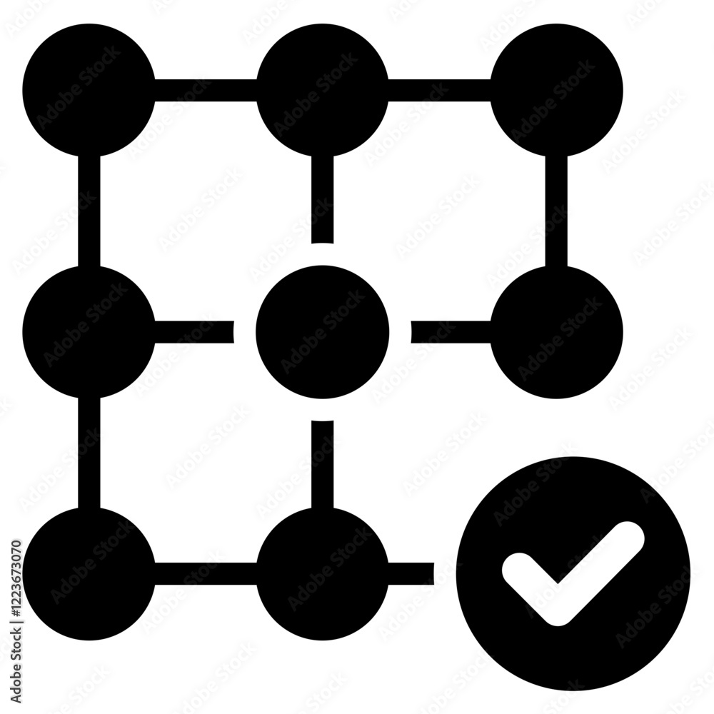 Aufkleber intelligent algorithm solid black icon