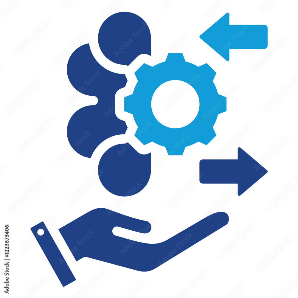 Aufkleber self optimizing system dual tone icon
