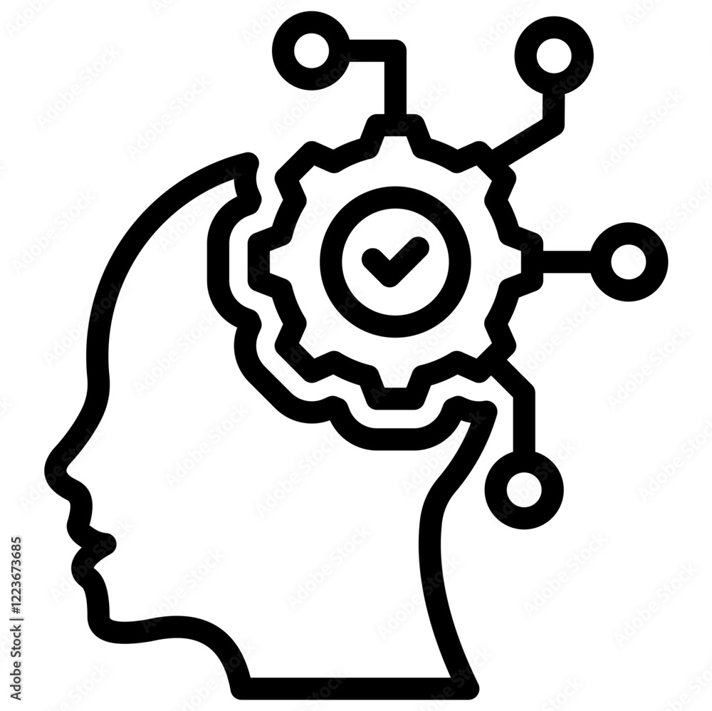 Poster machine learning outline icon