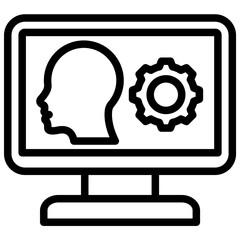 Virtual Management Outline Icon