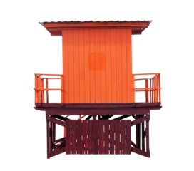 Life saving beach tower