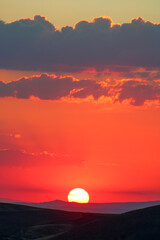 sunset over the mountains