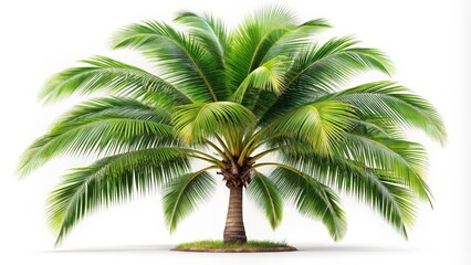 Obraz premium Coconut Palm Tree on White Background
